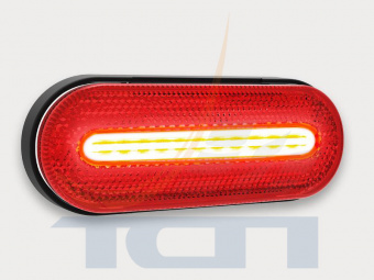 Фонарь габаритный 12-36В красный со светоотражателем и проводом FT-070 C LED FRISTOM - 2