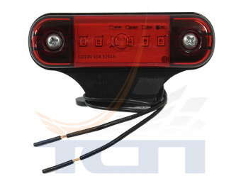 Фонарь габаритный красный с кронштейном 12/24V 6 LED 014.3731-26 ТрАС - 2