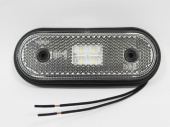 Фонарь габаритный маркерный белый 12/24V 4LED 013.3731-08 ТрАС