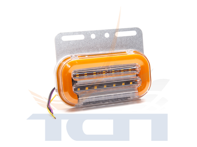 Габарит боковой (желтый) с подсветкой колеса, кронштейн 24V LED с линзой ФК-4184 FURA - 3