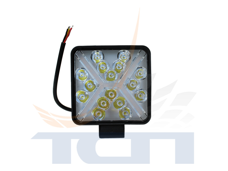 Фара п/т LED 16LED-46W (с габаритной желтой подсветкой) квадратная МАЗ Ф-1444 FURA - 3