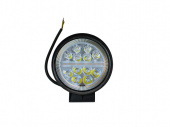 Фара п/т 12 LED 22W (с габаритной желтой подсветкой) круглая Ф-1443 FURA