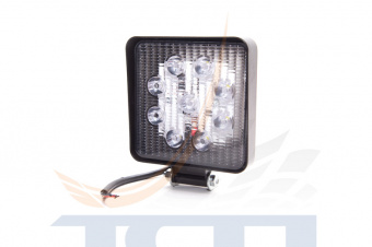 Фара противотуманная 9LED 27W 25 мм квадратная (дальний свет) ФА-0254 ДС FURA - 2