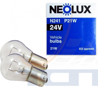 Лампа автомобильная 24V 21W BA15s P21W N241 NEOLUX ЕВРОСОЮЗ - 2
