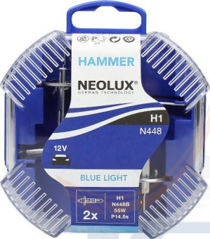 Лампа автомобильная 12V H-1 55W P14.5S Blue 2шт N448B NEOLUX ЕВРОСОЮЗ - 2