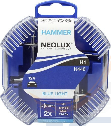 Лампа автомобильная 12V H-1 55W P14.5S Blue 2шт N448B NEOLUX ЕВРОСОЮЗ - 3