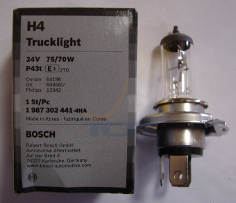 Лампа автомобильная 24V H-4 70-75W 1987302441 BOSCH ГЕРМАНИЯ - 2