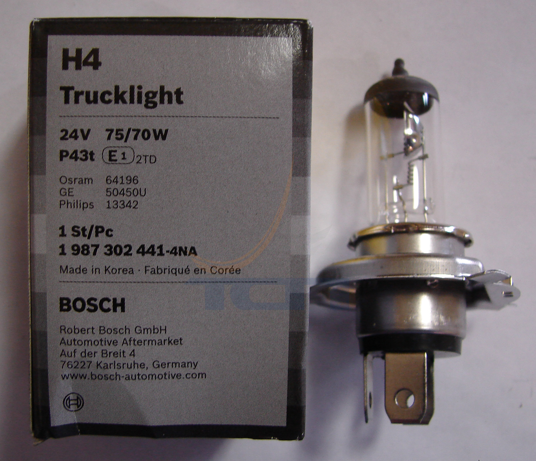 Лампа автомобильная 24V H-4 70-75W 1987302441 BOSCH ГЕРМАНИЯ - 3
