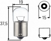 Лампа автомобильная 12V 10W 8GA 002 071-131 HELLA ГЕРМАНИЯ