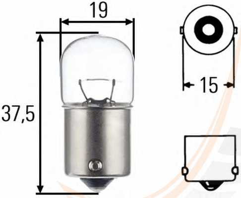 Лампа автомобильная 12V 10W 8GA 002 071-131 HELLA ГЕРМАНИЯ - 3
