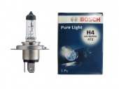 Лампа автомобильная Н4 12V 60/55W PURE LIGHT 1987302041 BOSCH ГЕРМАНИЯ